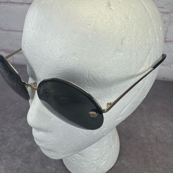 Versace VE2176 Retro Medusa Round Black Sunglasses - Picture 4 of 14